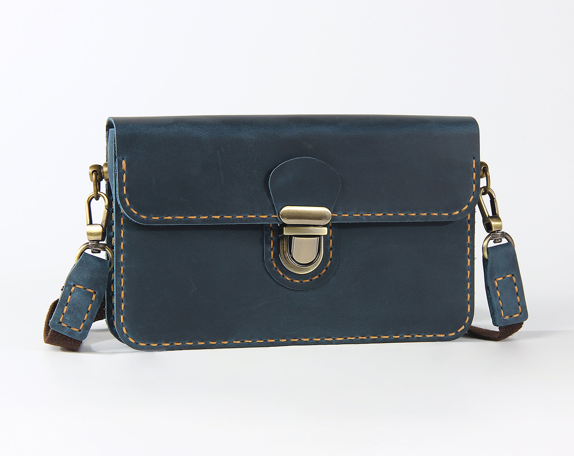 Genuine Leather Phone Wallet Bag – Small Crossbody Bag with Card Slots | Adjustable Strap, Compact Wristlet Clutch Purses for Travel & Daily Use