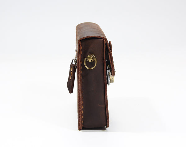 Genuine Leather Phone Wallet Bag – Small Crossbody Bag with Card Slots | Adjustable Strap, Compact Wristlet Clutch Purses for Travel & Daily Use