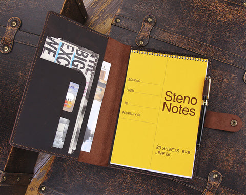 100PCS Leather Notebook Covers for 6"x9" Steno Note Pad