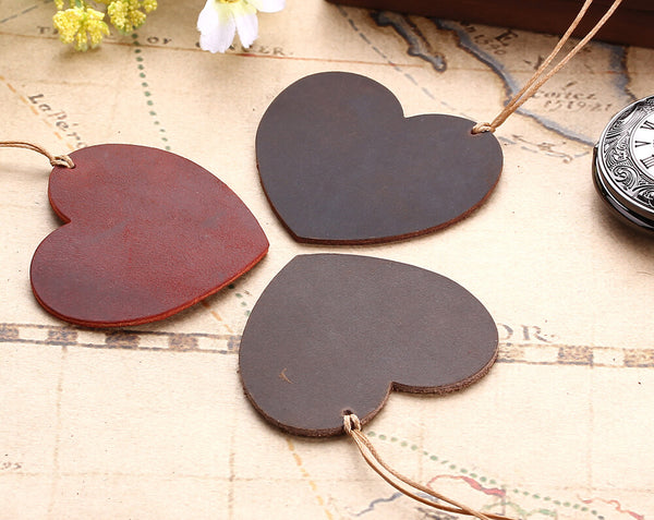 Heart Shape Leather Bookmarks