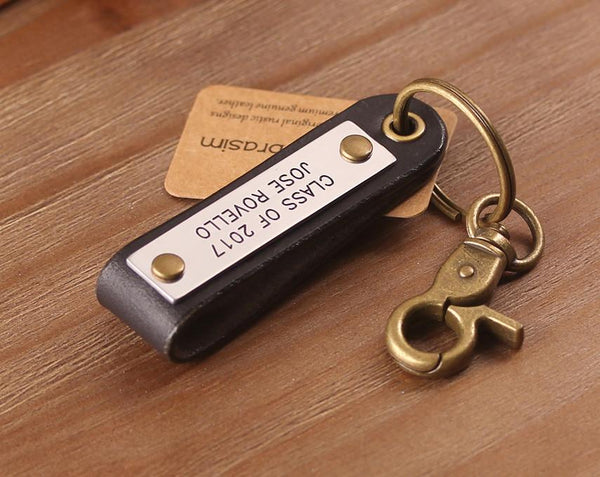 custom leather key fob