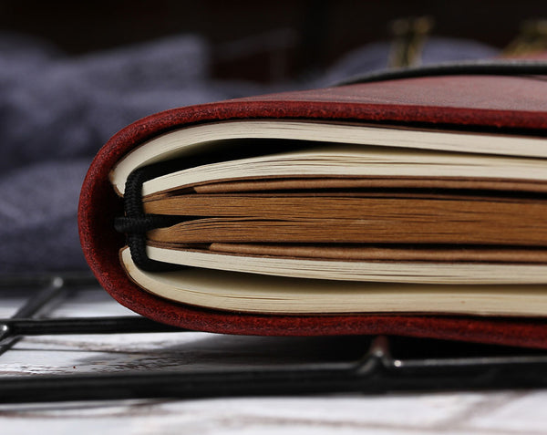 handmade leather notebook