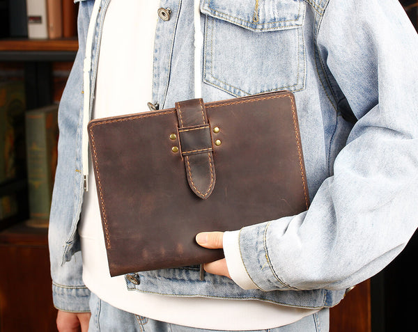 Custom Made Leather A5 Refillable Ring Binder Travel Journal Notebook