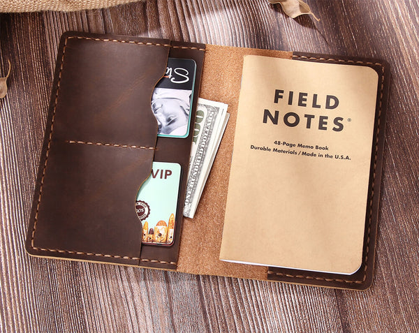 handmade leather field notes cover