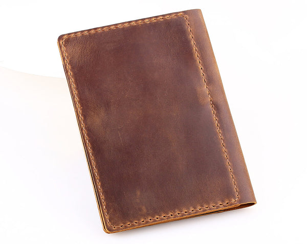 Handmade Leather Yardage Book Cover, Leather Golf Scorecard Holder Case