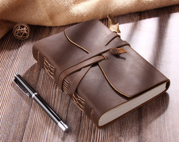 rustic leather journal