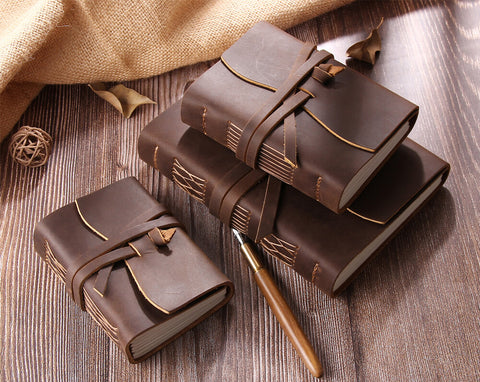 Handmade Leather Bound Journal Notebook
