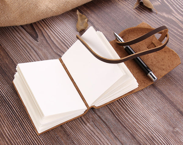 leather writing sketchbook