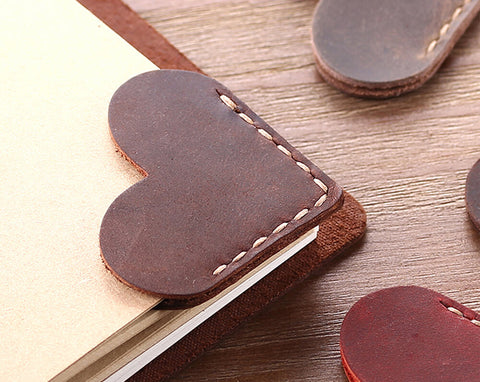 Handcrafted Mini Corner Page Leather Bookmark for Reader