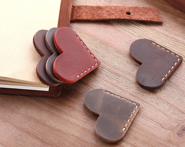 Retro leather bookmark