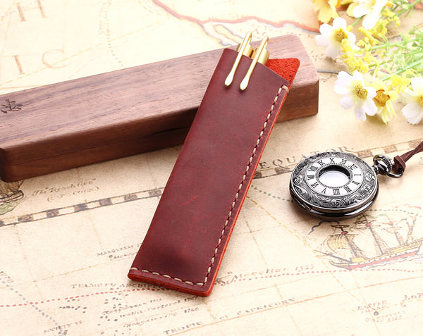 Leather pencil cases