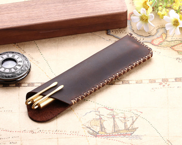 Leather pencil case