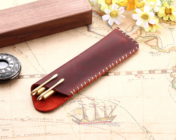 leather pen pouch