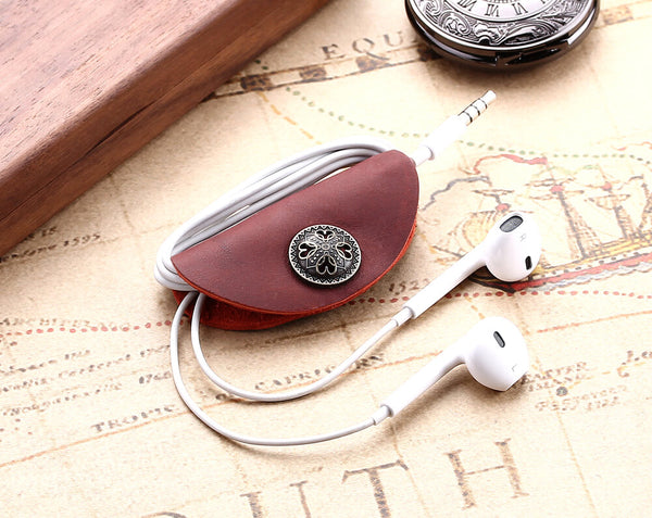 leather cable organizer