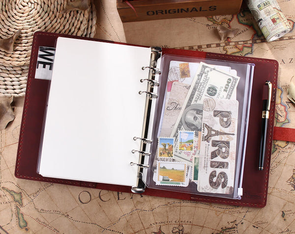Ring Binder A5 Leather Travel Notebook