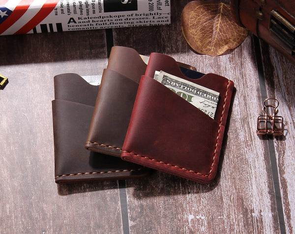 slim leather wallet
