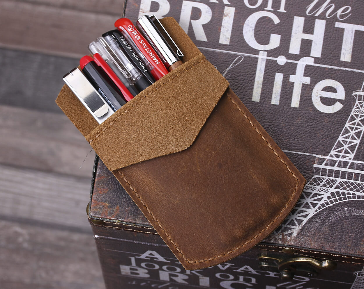 leather pencil case