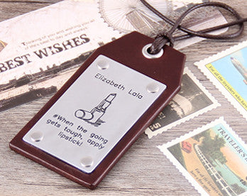 Personalized Leather Luggage Tag