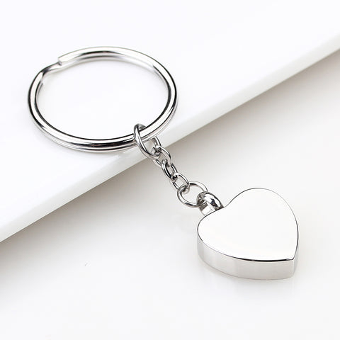 Robrasim Mini Heart Cremation Jewelry Key chains - Keepsake Urn for Pet/Human Ashes, Memorial Gift