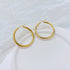 Robrasim Minimalist Thick Hoop Earrings - Lightweight Polished Huggie Hoops for Everyday Wear