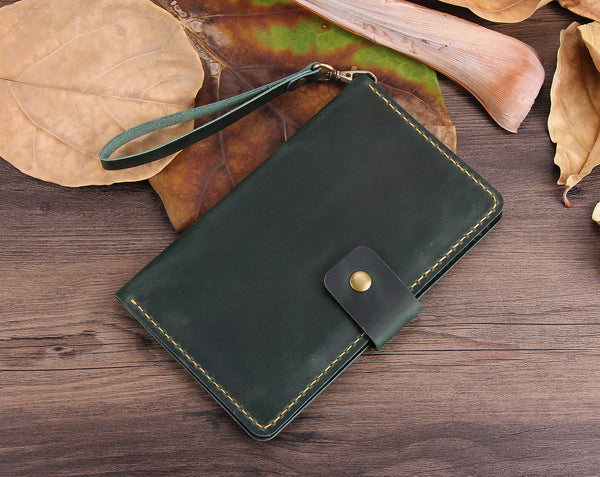 Handmade Leather Passport Holders for 2 Passports, Vintage Travel Wallet for Couples