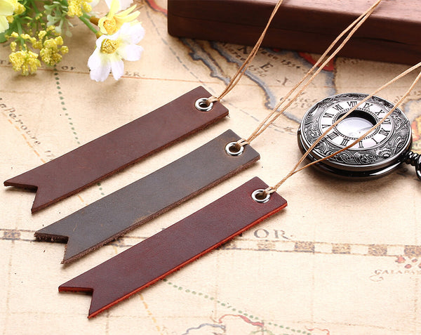 vintage retro strip leather bookmarks