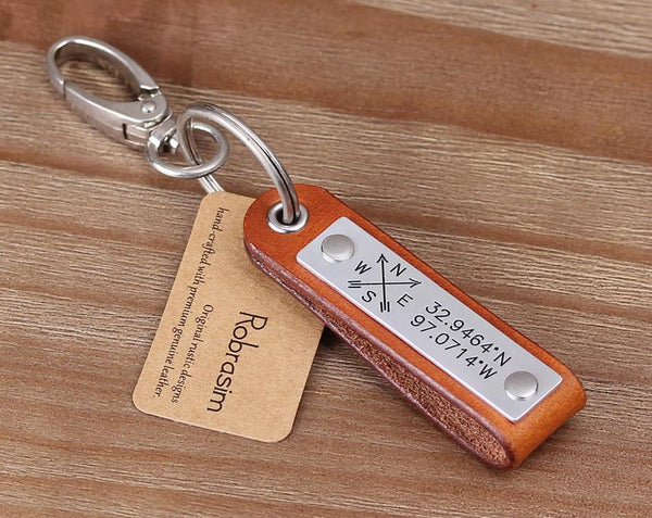 Leather Key Fob/Keychain/Key Accessories Gift for Men - Aimee Creative LLC