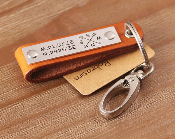 customizable leather keychain