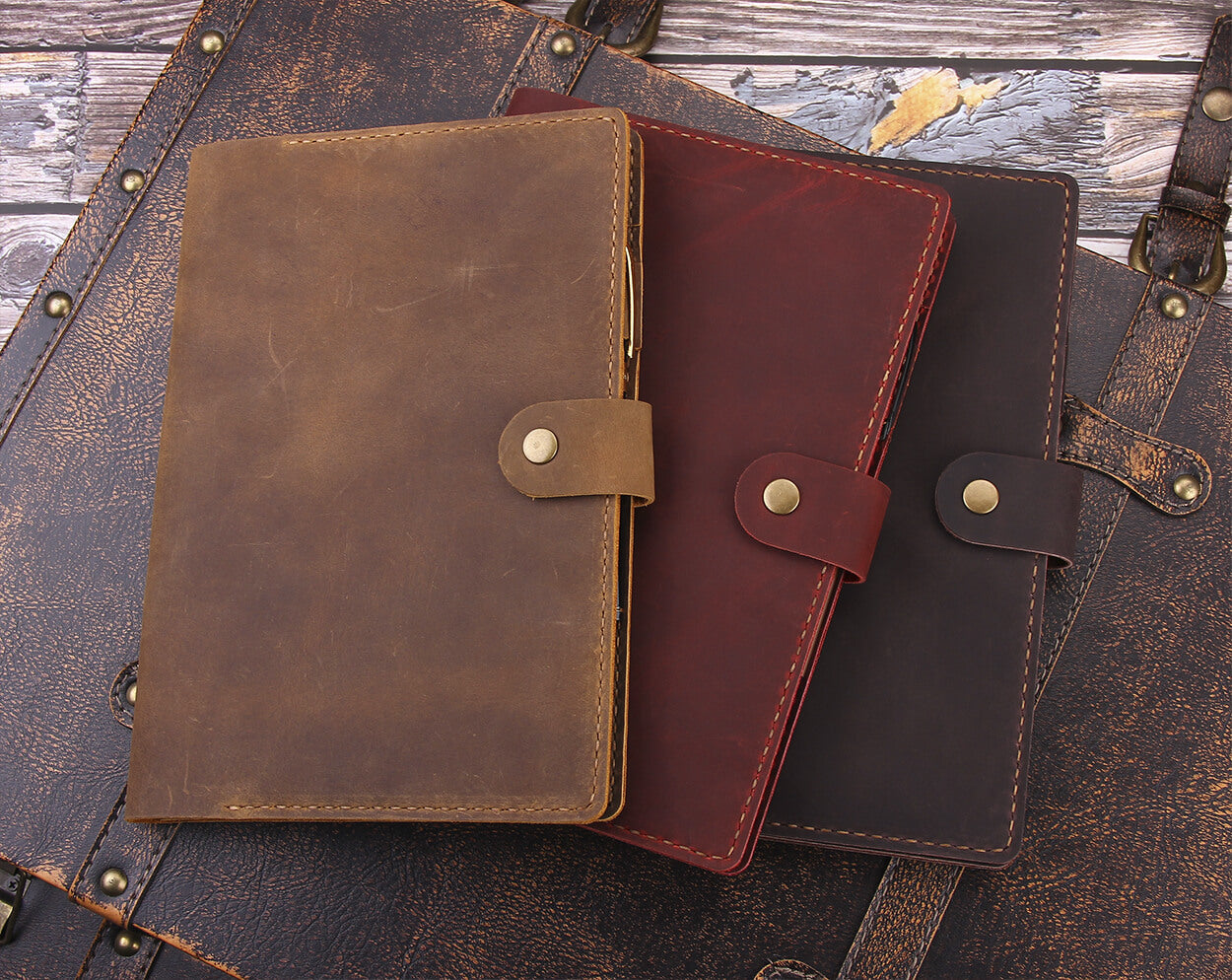Notebook Backplate Robrasim Leather book Cover, Personalized Notebook Covers for 6