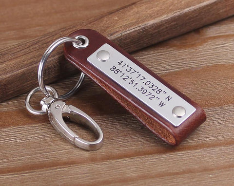 Robrasim Solid Brass Hardware Belt Clip Leather Key Holder Coffee