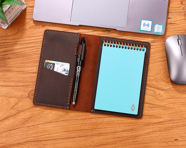 Leather Cover for Rocketbook Everlast Mini Pocket Notebook 3.5