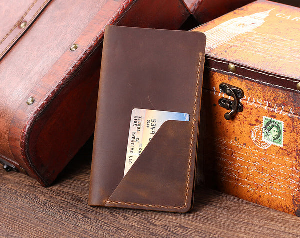 Handmade Leathers Checkbook Cover Slim Minimalist For Men