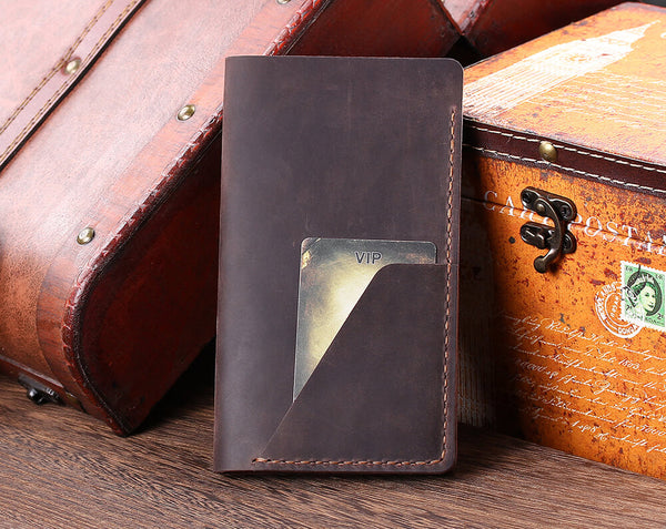 Handmade Leathers Checkbook Cover Slim Minimalist For Men