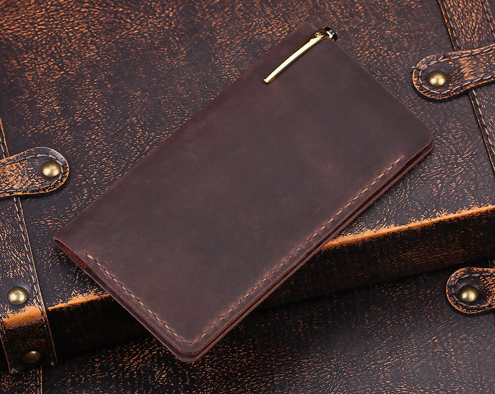 Handmade Genuine Leather Checkbook Cover for Men & Women | Robrasim
