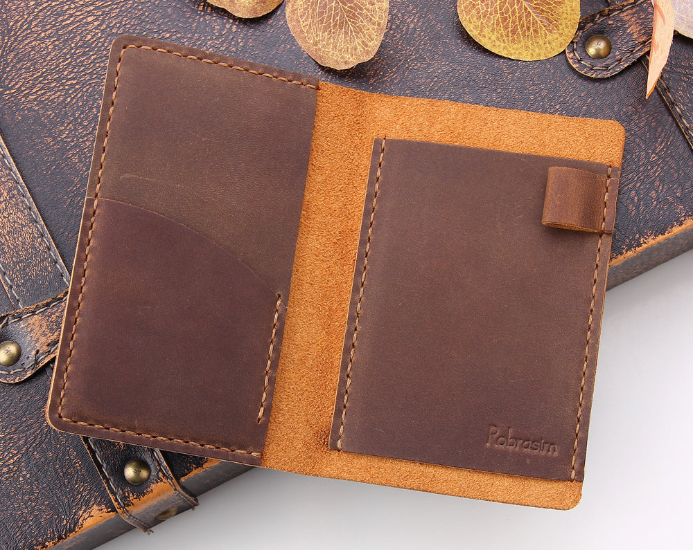  Robrasim Handmade Leather Sketchbook Cover, Leather