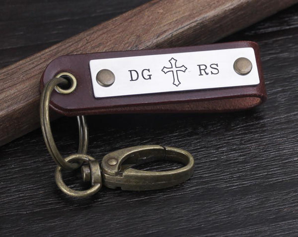 handcrafted leather keychain
