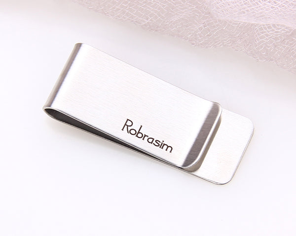 Robrasim Stainless Steel Money Clips, Minimalist Money Holder Clip for Men