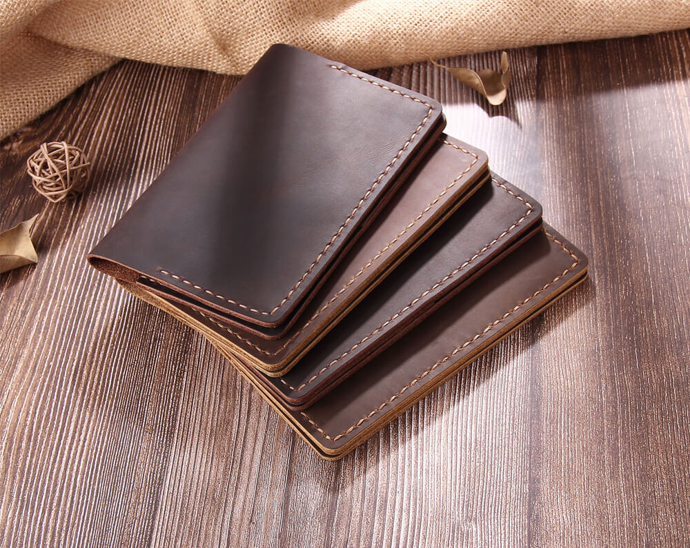 Robrasim Men's Handmade Bifold Leather Wallet