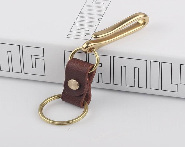 handmade leather keychain