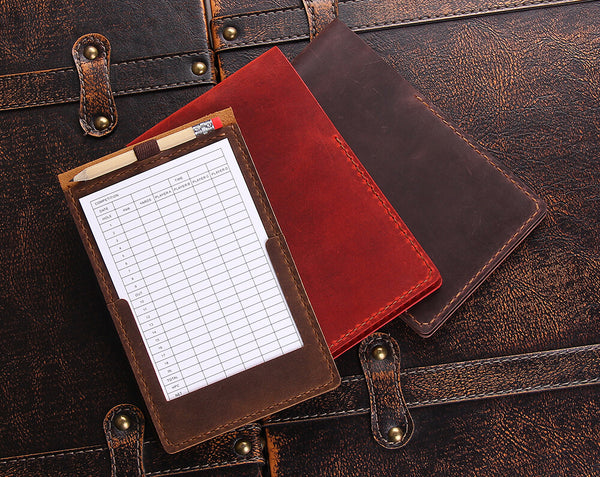 Leather Golf Scorecard Holder