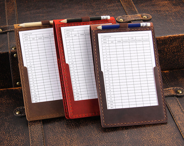 Leather Golf Scorecard Holder