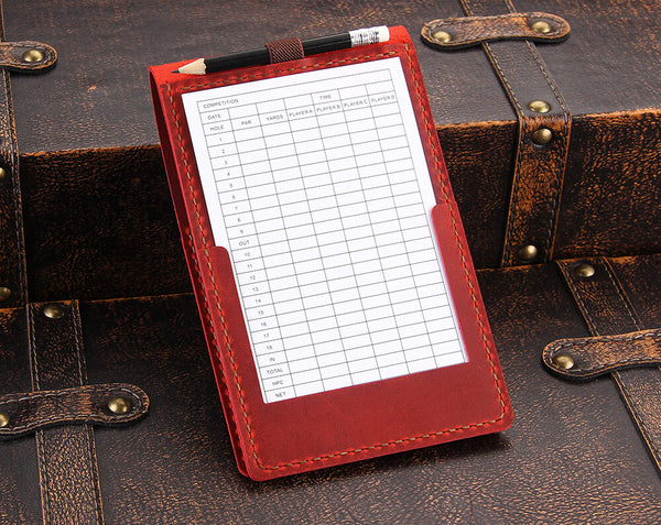 Leather Golf Scorecard Holder