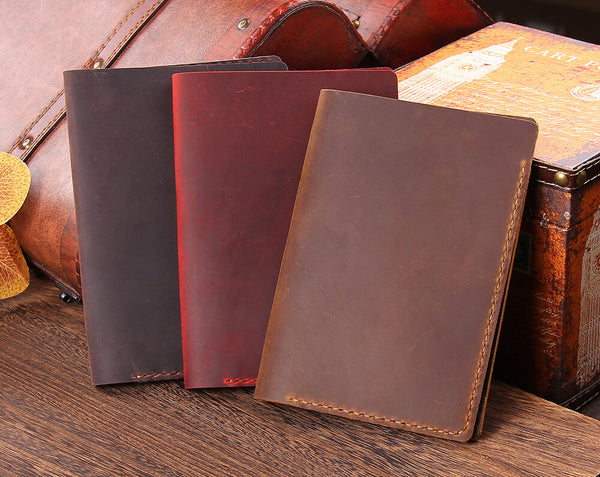 Handmade Leather Yardage Book Cover, Leather Golf Scorecard Holder Case