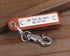 personalized leather keychain