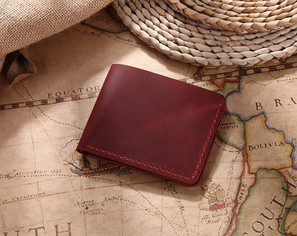Leather Bifold Wallet [Personalized] [Custom Handmade to Order]