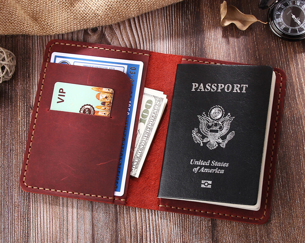 Personalized Passport Holder, Leather Passport Cover,Custom Travel