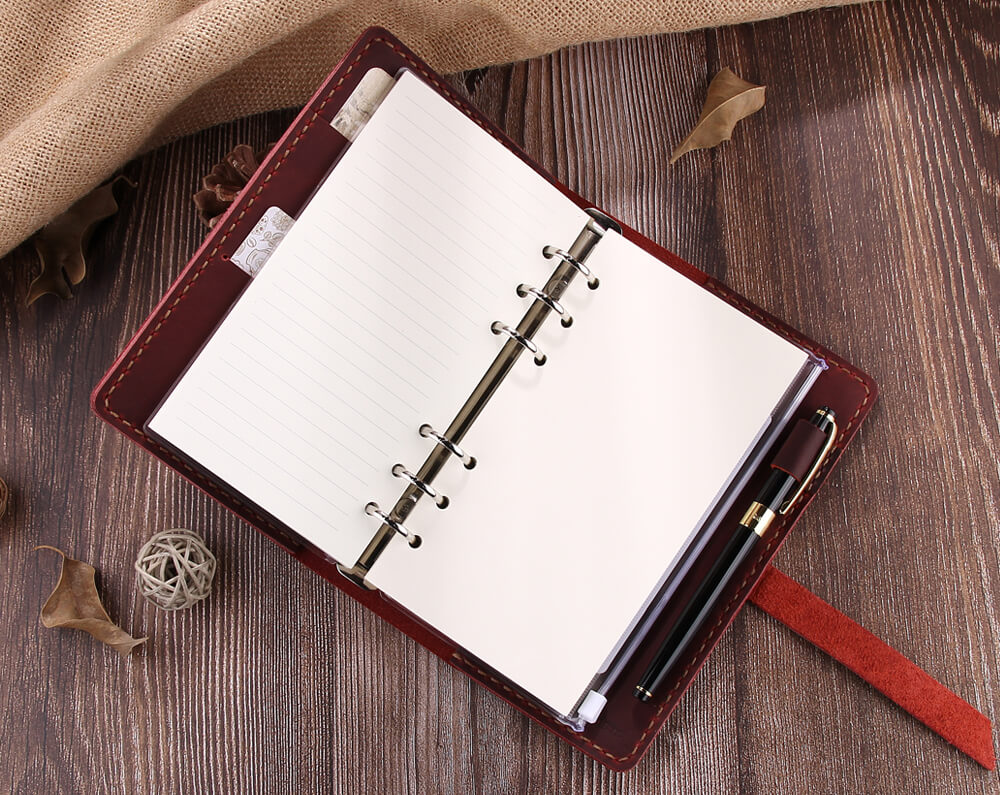 A6 Lizard Leather Binder Wallet – Simple Plans