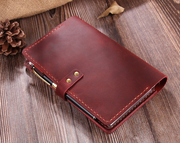 A6 Ring Binder Leather Journal Notebook 