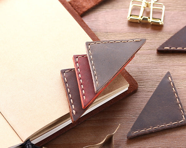 leather corner page bookmark