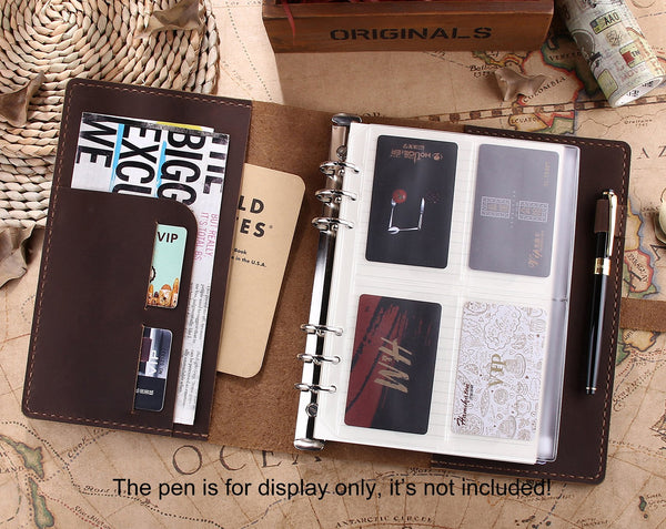 Ring Binder A5 Leather Travel Notebook